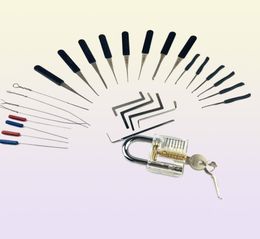 Deursloten Slotenmaker Gereedschapsset Beginner Lockpicking Game Set Meerdere gereedschappen Clear Lock Combinatie Grappige cadeaus voor mannen 2209062901405