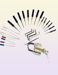 Deursloten slotenmaker Tool Kit Beginner Lockpicking -spelset Meerdere tools Clear Lock -combinatie Grappige geschenken voor Men 2209065723800