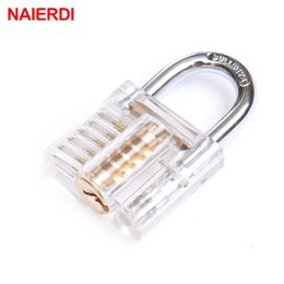 Serrures de porte Naierdi Serrurier Transparent Pick Visible Cutaway Mini Pratique Vue Cadenas Moraillons Compétences de formation pour le matériel de meubles 231115