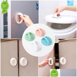 Verrouille de porte Nouveau 1/5pc Punch - Poigure sans couture Rond Round collante pour les armoires Window Ders Garmands Handles Balcony Glass Sliding Drop délivre OT4YX