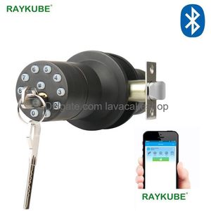 Deursloten Raykube -knop Digitale code Elektronische vergrendeling Bluetooth -app Wachtwoord Keyless Opeing Voer slim live waterdichte IP65 Y200407 Dhnus in