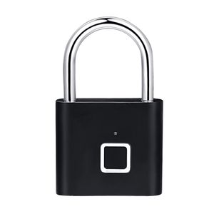 Deursloten Oplaadbare USB Keyless Lock Fingerprint Smart hangslot Quick Unlock Zink Alloy Metal Self Developing Chip 221007