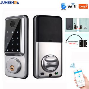 Door Locks Smart Deadbolt for Home Alexa Wifi Bluetooth TTlock App Biometric Fingerprint Keyless Digital Keypad Entry Lock 230830