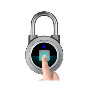 Serrures de porte Cadenas électronique positionnable intelligent Entrepôt étanche Serrure de sécurité Bluetooth Empreintes digitales Extérieur Lage Cadenas Dh11 Dh4Wk