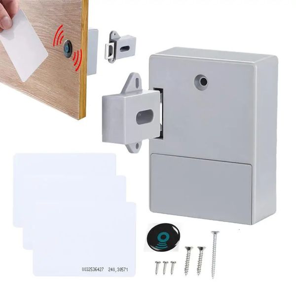 Cerraduras de puerta Cerradura RFID inteligente con diapositiva DIY Gabinete Hiden Cajón Protector para 231202