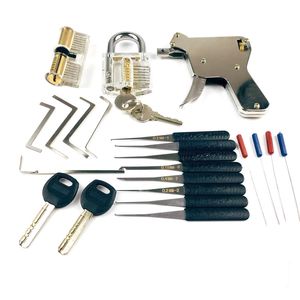 Serrures de porte Transparent Lock Pick Traning Kit Ensemble d'outils de serrurier multifonctionnel pour les familles et les amateurs 220906