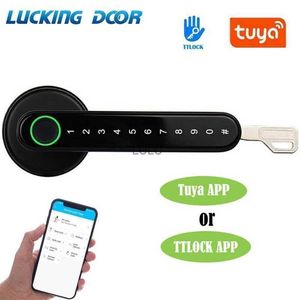 Door Locks TTLock/Tuya Mobile APP Smart Bluetooth Remote Control Fingerprint Lock Biometrics Password Code Tuya App HKD230904