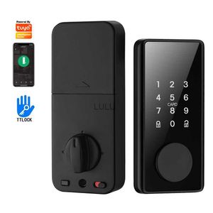 Serrures de porte Tuya TTlock Bluetooth App serrures à pêne dormant intelligentes biométrique mot de passe d'empreinte digitale entrée sans clé serrure de porte avant HKD230902