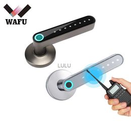 Deursloten WAFU WF-016 Smart Lock Vingerafdruk APP Ontgrendelen Keyless Entry Werkt Deur BT-compatibel Wachtwoordhandvat Slot Ondersteuning iOS / Android HKD230902