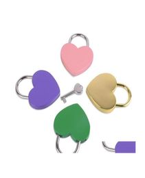 Verrouille de porte entièrement 7 couleurs coeur en forme de coeur concentrique Metal Mitcolor Key gymnase Toolkit Building Supplies Drop d1822702