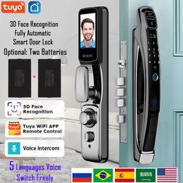 Deursloten Wifi Tuya APP Gezichtsherkenning Smart Lock Met Camera Video-oproep Voice Intercom Digitale Automatische 230830