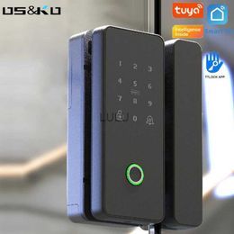 Deursloten Wifi Tuya Glas Vingerafdruk deurslot Slim Biometrisch Elektronisch Deurslot Digitaal Slot Boor gratis Voor Kantoor HKD230902