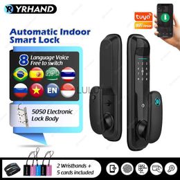 Serrures de porte YRHAND Tuya Wifi serrure électronique numérique pour maison intelligente biométrique serrure numérique empreinte digitale serrure de porte intelligente HKD230902