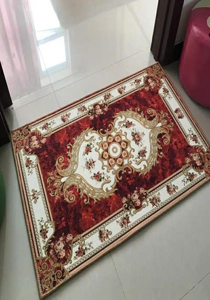 Tapis de porte de luxe de Style européen et américain, tapis à main en forme de Rectangle, utilisé dans la salle de bain, tapis de porte 7689526