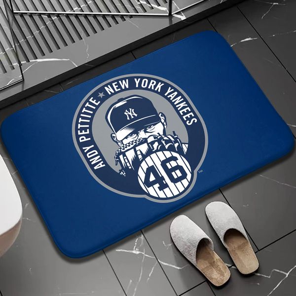 Mat de porte NY pour salle de bain New York Navy Blue Kitchen Carpet Bath Bath Bath Bedroom Living Room Paillomat Memory mousse Absorbant Mat de sol