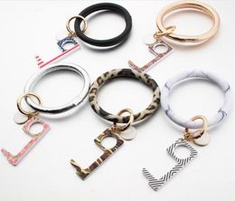 Ouvre-porte Bracelet Porte-clés En Cuir PU Porte-clés Bracelet Femmes Porte-clés Sans Contact Ascenseur Outil Fille Bijoux 9 Modèles DW5558498632