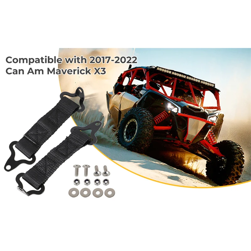 Deurbanden voor Can-Am Maverick X3 Max 2017 2018 2019 2020 2021 2022 4x4 DS XMR XRC TURBO DPS Auto-deurbeperkende riemen Belts Kit