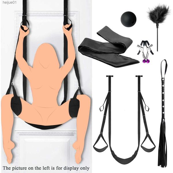 Door Swing Sex Swing SM Game Bondage Swing Spreader Pierna abierta para mujeres Productos de juegos sexuales para adultos para pareja sex swing L230518