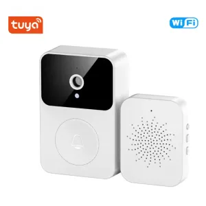 Deurbel 2022 Tuya x9 draadloze wifi deurbelcamera 1080p HD Video Smart Home Night Vision Waterdichte beveiligingsbeveiligingsdeur Bell