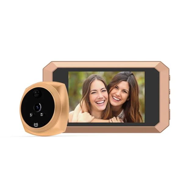 Puerta de timbre 3.5 pulgadas Peephole Poephole Viewer Monitor 1080p Gran angular grabación de videos de 120 grados Campana de seguridad de la puerta del timbre para el hogar