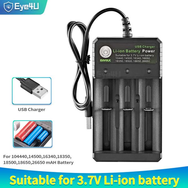 Coupée de porte 3.7V 18650 18350 18500 21700 20700B 20700 14500 26650 AA Nimh Batterie au lithium Chargeur