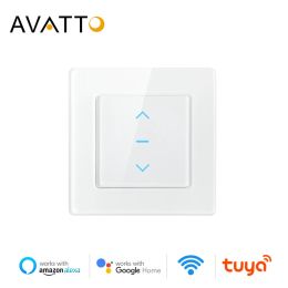 Sonnette de porte avatto tuya wifi smart ridertor commutateur, blinds roller shutter electric tactile commutateur télécommande de télécommande alexa google home Alice