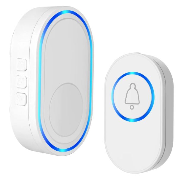 Puerta Emastiff EMASTIFF Outkaror Wireless Touletbell impermeable Puerta para el hogar Smart Home Kit LED Alarma de seguridad Flash Melodías de la casa Bienvenido