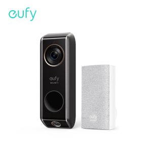 Board Eufy Security Video Doorbell Double Camera (câblé) avec carillon Dual Cam Delivery Guard 2K avec HDR sans frais mensuels
