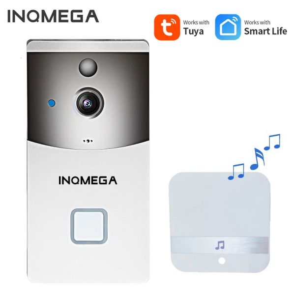 Sonnette de porte Inqmega Tuya Video Door Wireless Phone Wiree Téléphone Home Security Camera Pobell Alarm Remote Contrôle Vision nocturne Vision Smart WiFi DOORGEL