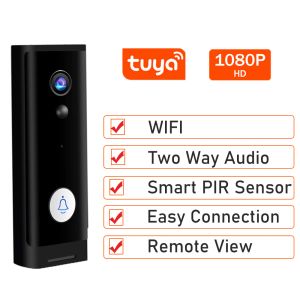 Sonnette de portes de porte WiFi Camera de porte de porte de porte de fil TUYA VIDEO SEPPORT DE PORTE DOORGE GOOGE ALEXA CAME ALEXA 1080P