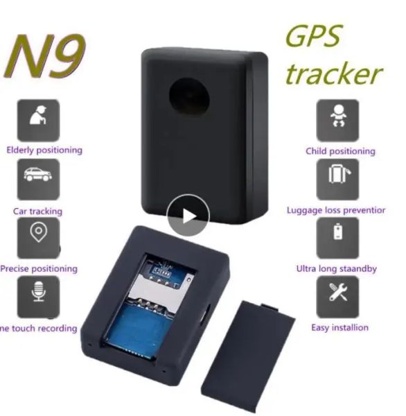 Sonnette n9 sans fil GSM écouter audio bing de surveillance voix détection de voiture gps tracker en temps réel.