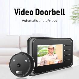 Deurbel r11 digitale deurbel slimme elektronische kijker kijker 2,4 inch lcd kleurscherm ir nacht visie deur bell deur videocamera