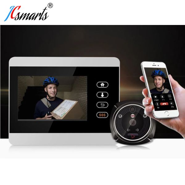 SECULTATION DOOR SECURITÉ 2MP WiFi Wireless Digital Puphole Door Viewer 4.0 