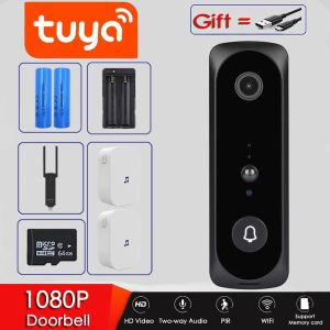 Sonnette application tuya 2MP Smart WiFi Video Camera Door Camera Interphone With Chime Night Vision IP Door Bell Wireless Home Security Camera
