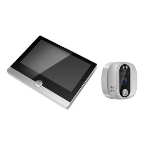 Caméra de PEEPHOLE TUYA DOORKELL 1080P 2.4G Visionneuse de porte numérique WiFi 4.3 pouces IPS PIR Motion Détection 5000mAh Interphone Remote Home Smart