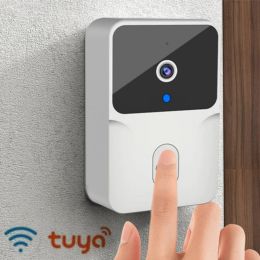 Sonnette de porte tuya Smart WiFi Doyebell Dorbe sans fil Dochers Talkback Door Bell Caméra Vision nocturne Vision étanche pour la sécurité de la maison