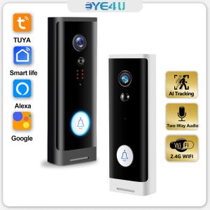 Sonnette de porte tuya sonnette sans fil infrarouge smart home vidéo porte cloche kit kit de sécurité alarme twoway audio long standby google alexa