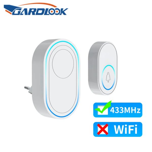 Dámina de puerta inalámbrica 433MHz Gardeplect Gardlook Bienvenido inteligente Sistema de alarma de su hogar EU US EE. UU. Campana de puerta inteligente