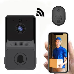 Bouton sans fil de porte sans fil de porte smart vidéo interphone alarme caméra wifi wifi infrarouge vision nocturne de la vision du téléphone cloche pour la sécurité de la maison