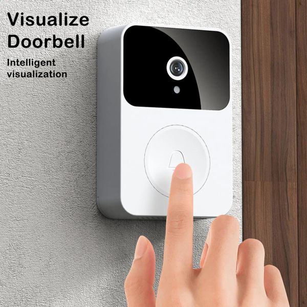 Sonnette de porte sans fil Smart Video Sonne de porte WiFi Home Remote Interphone Door cloche avec caméra de sécurité de vision nocturne HD IR