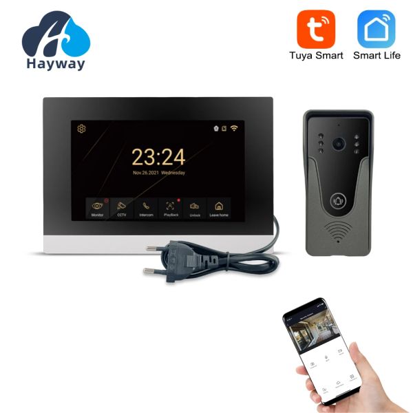 Couper à portes 1080p Système d'interphone vidéo pour Home HD Door Door 7 