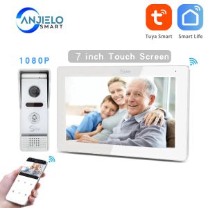 Doorbellen 1080p WiFi Video Intercom Monitor voor Home Residencial Card Toegang Video Deurbel Camera Tuya Video Intercoms voor appartement