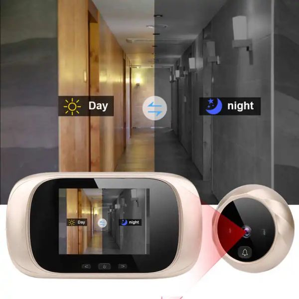 Sonnette de portes 2,8 pouces TFT Video Video Door Door Vision Night Vision Cyclique Camera Doard Ding Dong Smart Access Control System