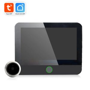 Sonnette de porte 2MP 1080p App application WiFi Doyer Door Visual Péphole Video Porte Caméra Caméra Home Security Wireless Interphone pour iOS Android