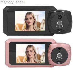 Sonnettes de porte avec écran de 3,5 pouces, visionneuse de porte avec judas HD 1080P, zoom 10x, grand angle, 12 langues, sonnette électronique, caméra judas numérique YQ2301003