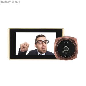 Sonnettes 4,3 pouces 1080P judas vidéo caméra de porte numérique sonnette 160 degrés Angle judas visionneuse vidéo oeil sonnette de porte extérieure YQ230928