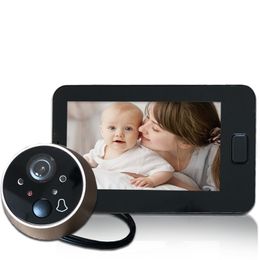 Sonnettes 4,3 pouces vidéo judas numérique caméra de porte IR vision nocturne 170 degrés angle judas moniteur visuel 221025
