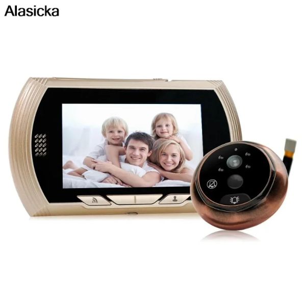 Sonnettes de porte 4,5 pouces Smart Digital Door Viewer Camerie Porte de porte Video Record VIDEO