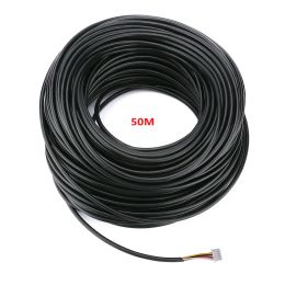 Deurbellen 50m 2.54*4P 4 -draadkabel voor video intercom kleur video deur deur telefoon deurbel bedraad intercom kabel