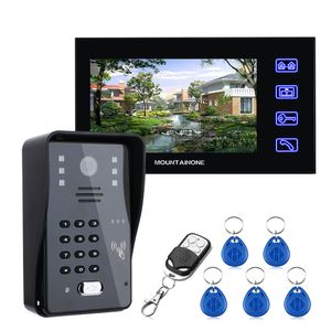 Doorbellen 7inch videodeur telefoon intercom deurbel met RFID-wachtwoord IR-CUT 1000TV LINE Camera draadloos externe toegangscontrolesysteem 221025